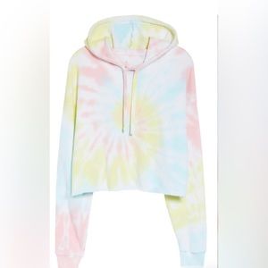 NORDSTROM Crop Tie Dye Hoodie